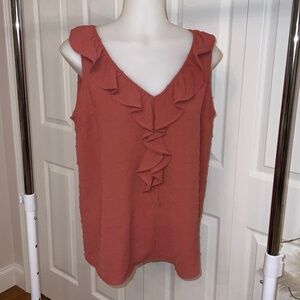 Lauren Conrad Cascading Ruffle Tank Top, Size S
